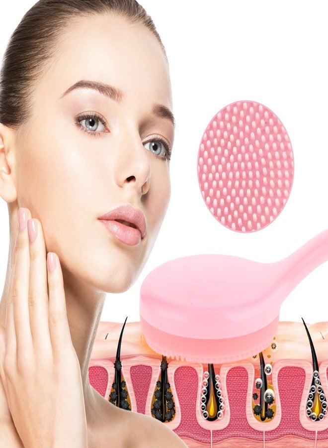 Aeaocvo 2 Pack Face Scrubber for Women, Soft Silicone Face Cleansing Brush, Manual Scrubber Exfoliator for Sensitive Skin Deep Cleaning Care, Face Cleansing Brush for Makeup Residues Removal - Image 4